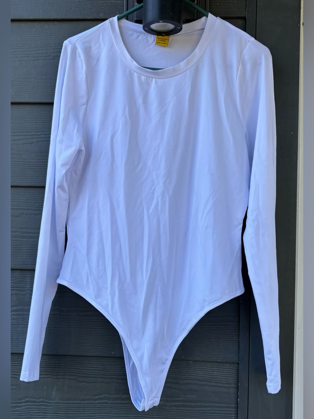 3 Pack Women’s Plus Size 1X Long Sleeve One-Piece Bodysuits White, green & black